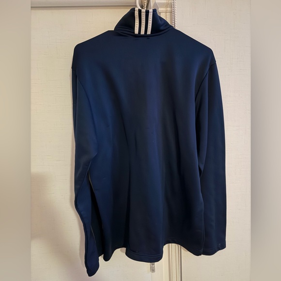 Adidas Men's Navy Blue Performance Jacket Quarter Zip - Adult - Large - Picture 2 of 3
